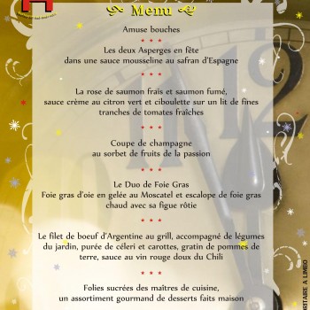 MENU DE ST SYLVESTRE 2017 2018