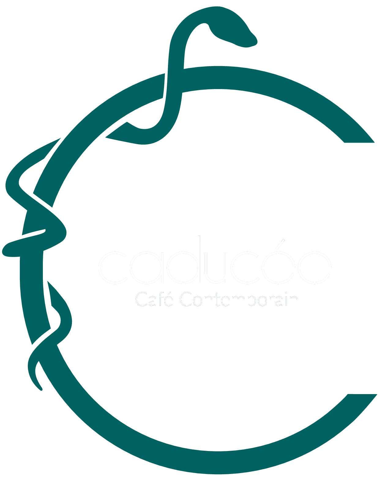 Logo caducée café contemporain