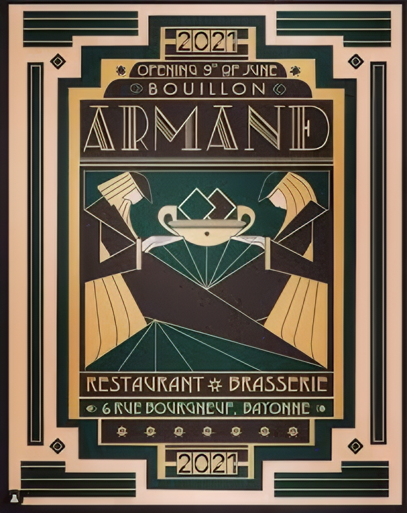 Cartes et menus / Bayonne / Bouillon Armand