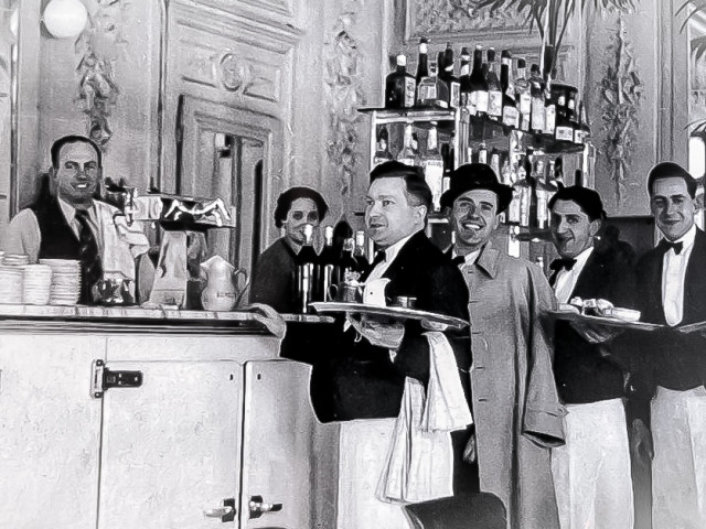 Le Glacier Le Glaciert - Scène du restaurant en 1930 - le comptoir