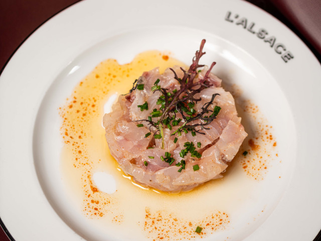 L'Alsace Tartare de bar aux agrumes