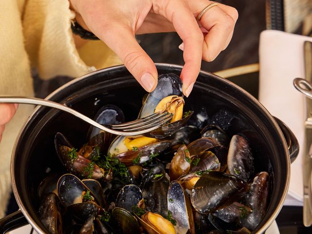 Brasserie Vaudeville Moules au Chablis