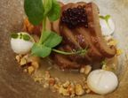 Photo Shiitaké grillée, crème fumée - L’Âne Têtu