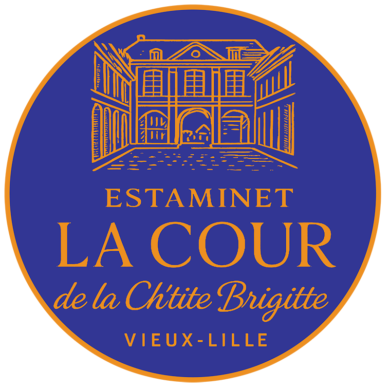 Logo Estaminet LA COUR de la Ch’tite Brigitte rue de la Monnaie